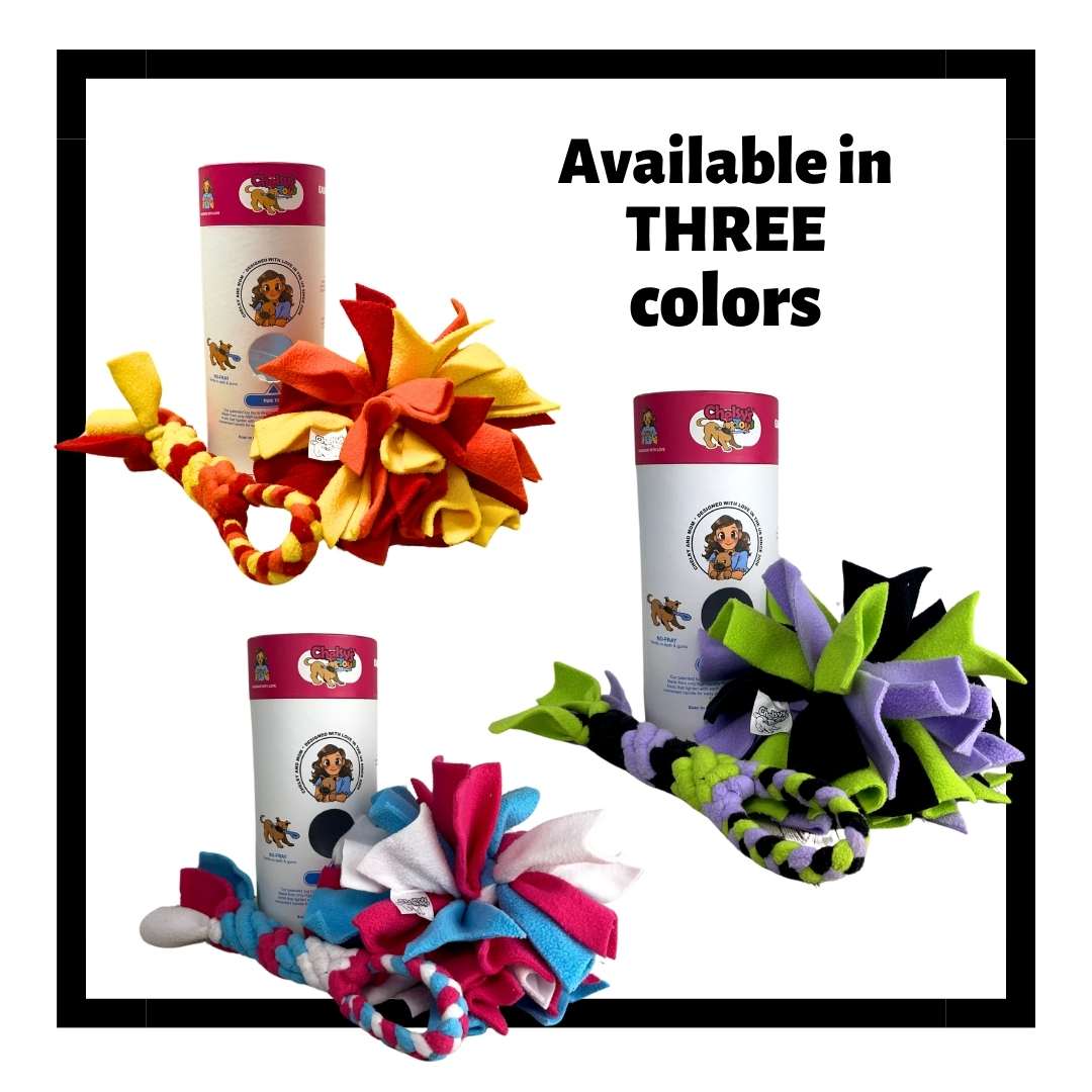 3-in-1 Dog Enrichment Tube: Tug Toy, Treat Puzzle & Snuffle Ball