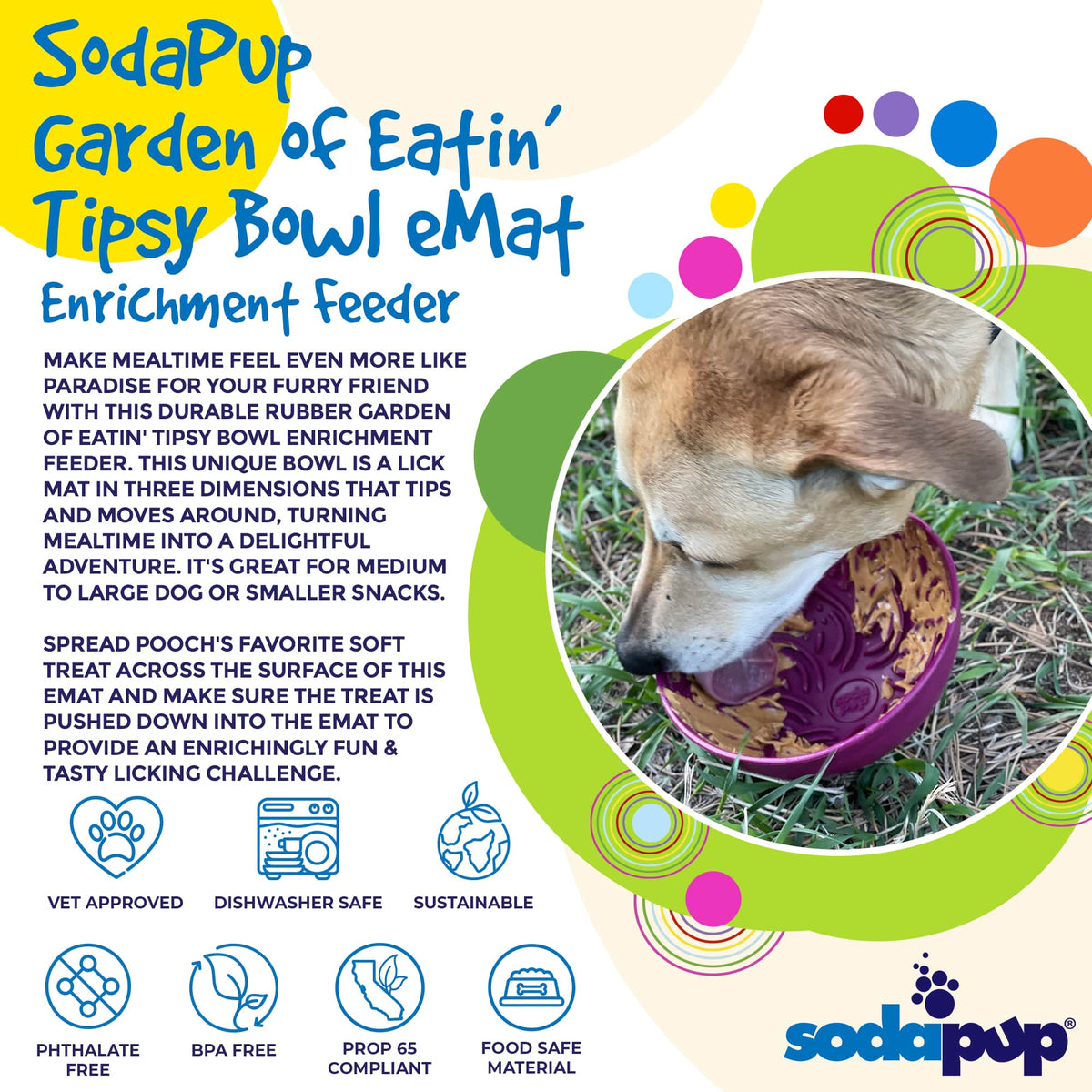SodaPup Tipsy Bowl Wobble Lick Mat