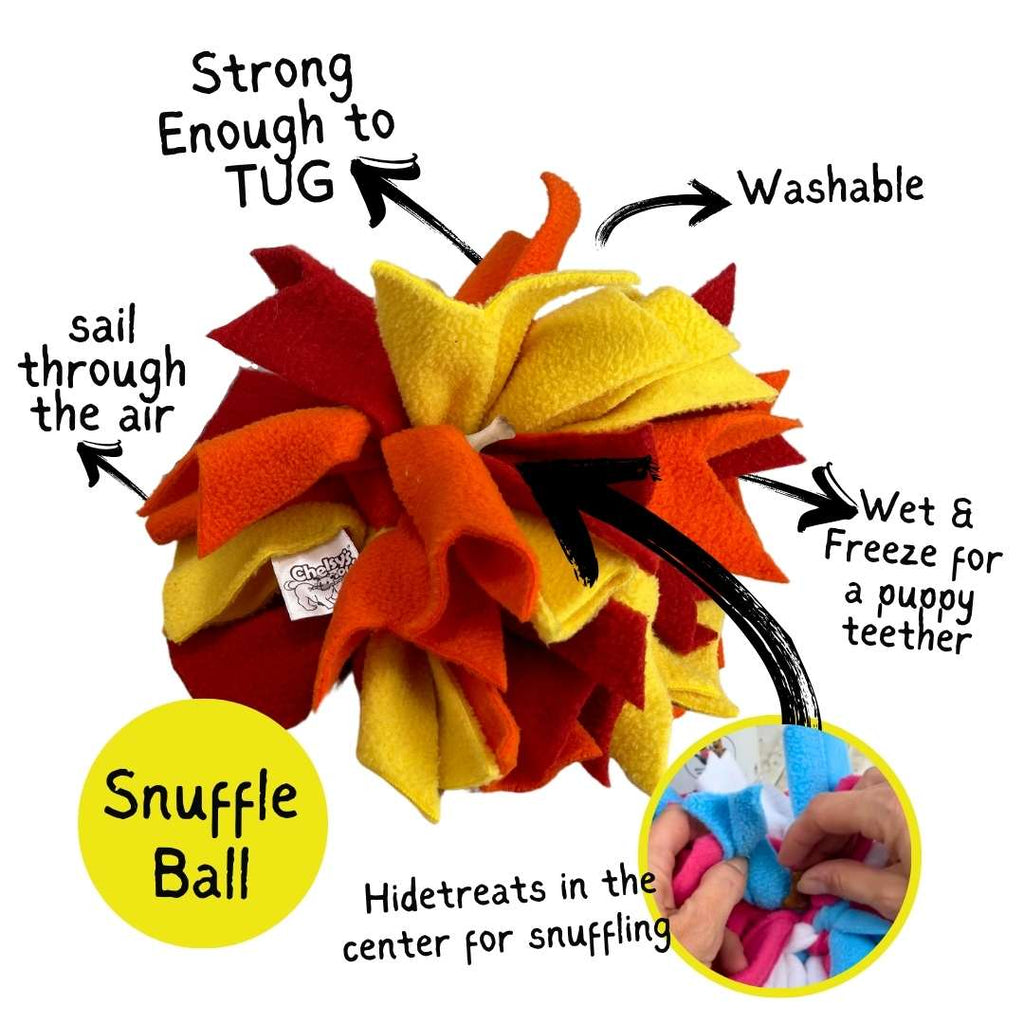 3-in-1 Dog Enrichment Tube: Tug Toy, Treat Puzzle & Snuffle Ball