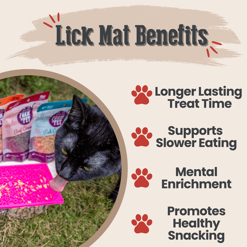Farm To Pet Small Lick Mat for Cats & Small Dogs