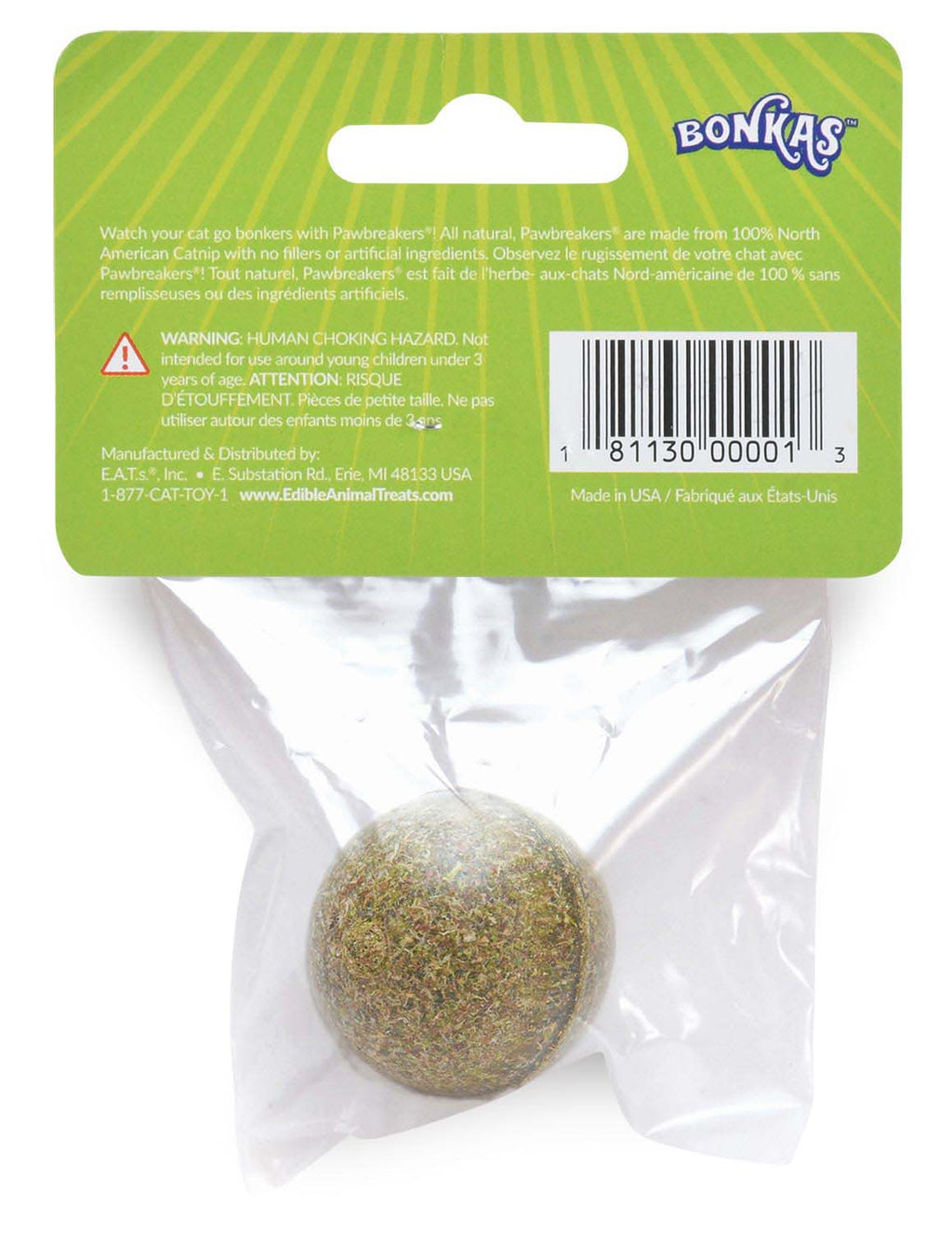 Pawbreakers Bonkas Catnip Ball