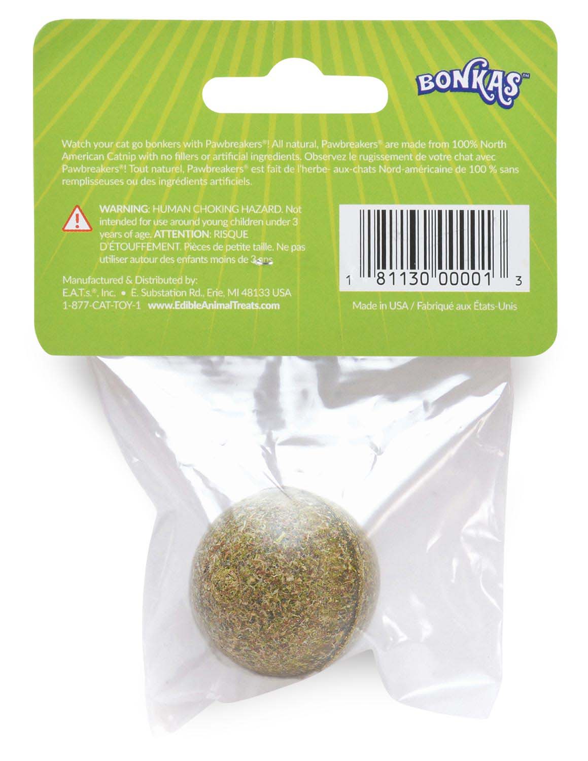 Pawbreakers Bonkas Catnip Ball