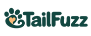 TailFuzz logo with a paw, heart and curled tail
