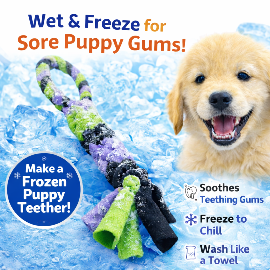 3-in-1 Dog Enrichment Tube: Tug Toy, Treat Puzzle & Snuffle Ball